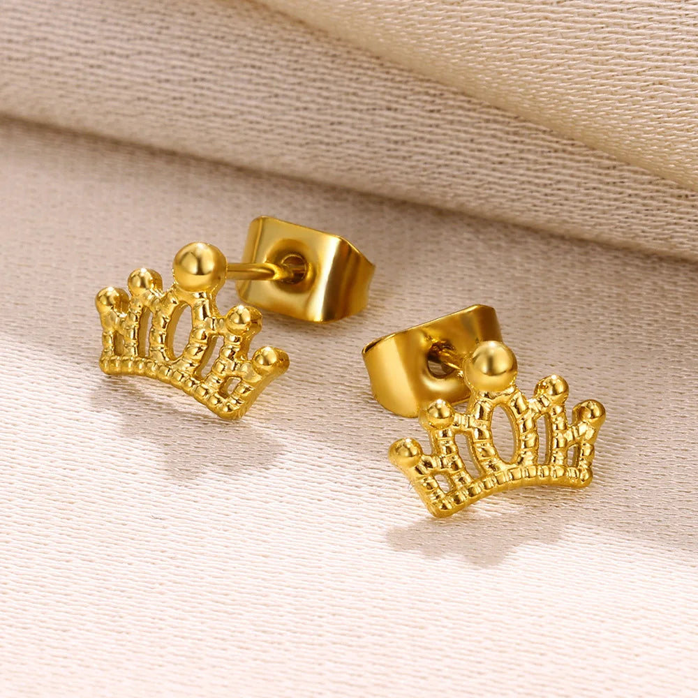 Crown Stud Earrings