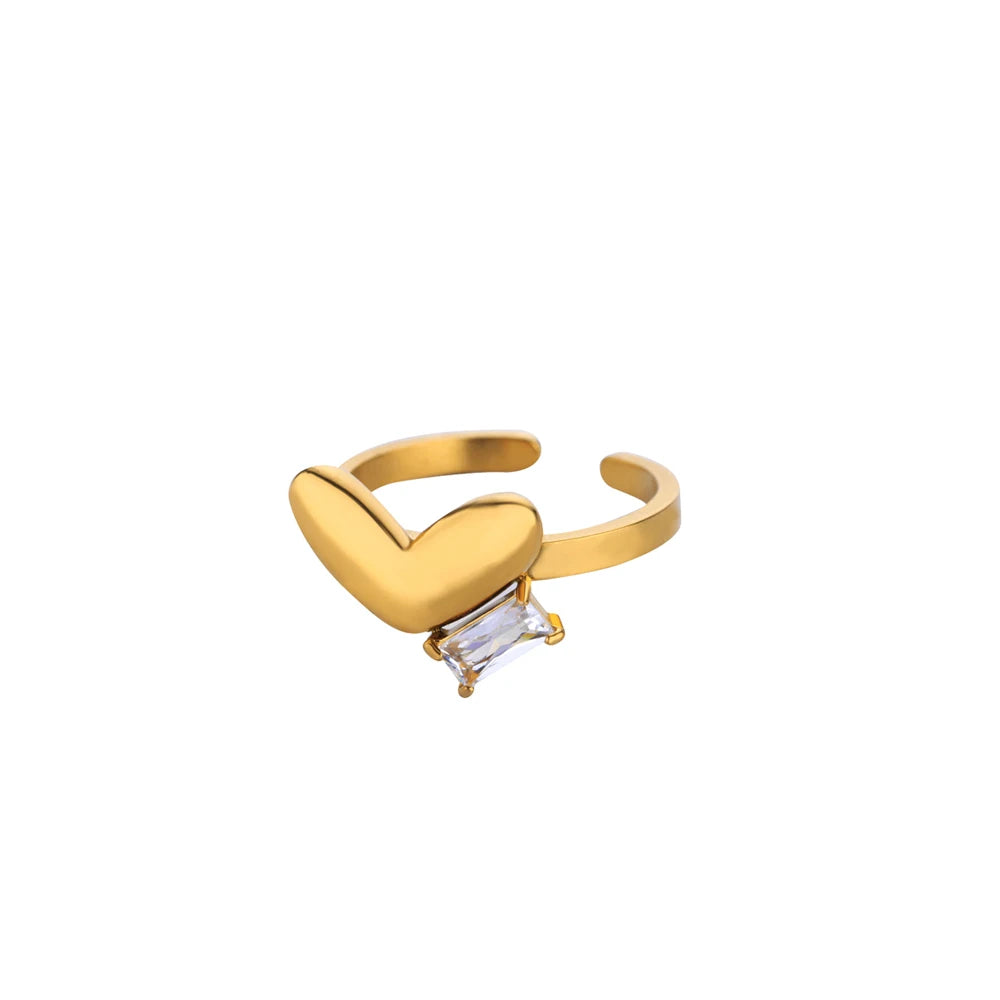Crystal Heart Ring