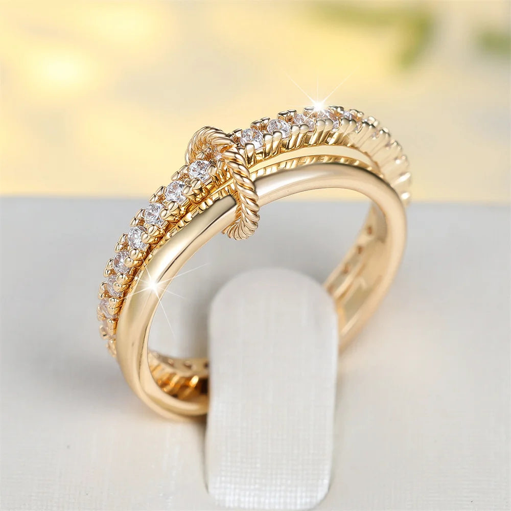 Inlaid Zircon Ring