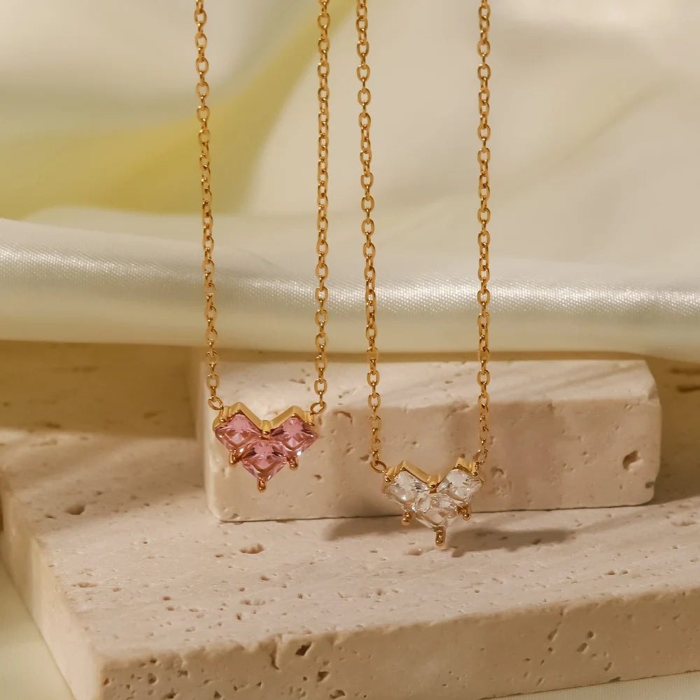 Zirconia Heart Necklace