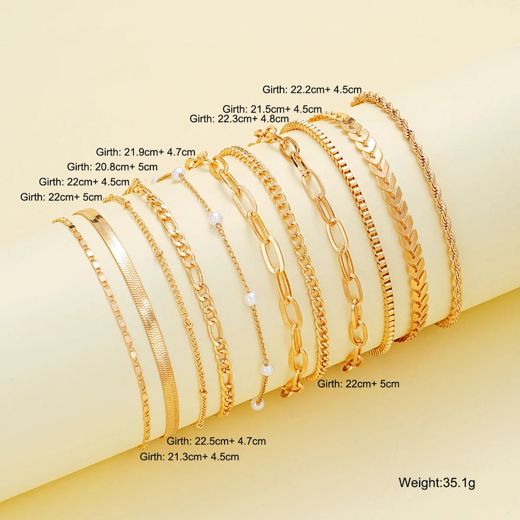 11 PCS Boho Ankle Bracelet