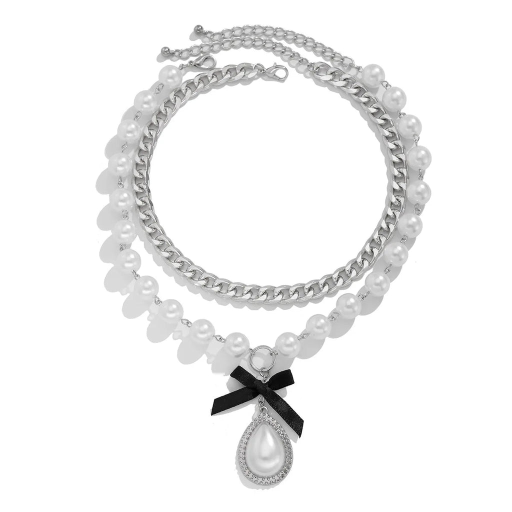 3 PCS Pearl Water Drop Choker Necklace