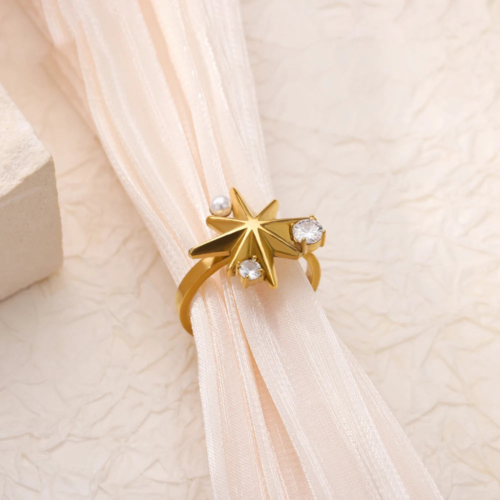 Zircon Star Ring