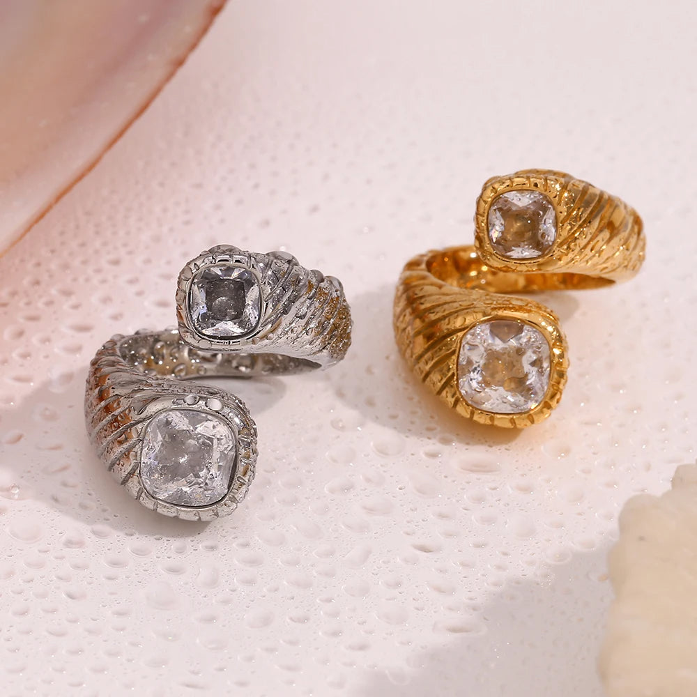 Double End Crystal Ring