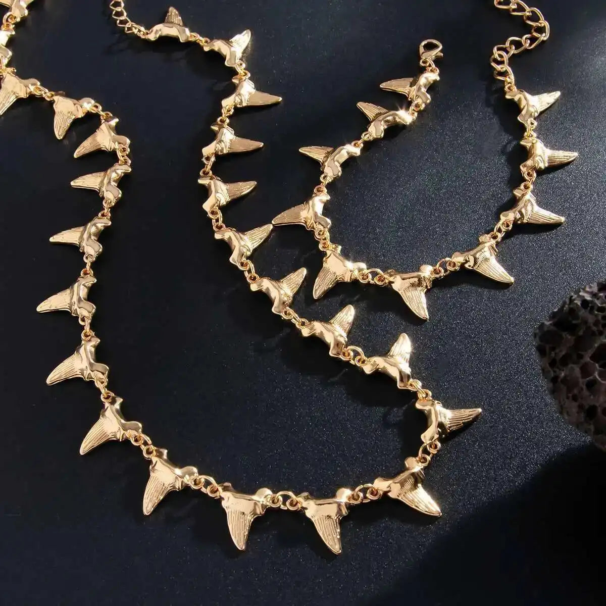Punk Rivet Spike Choker & Bracelet Set