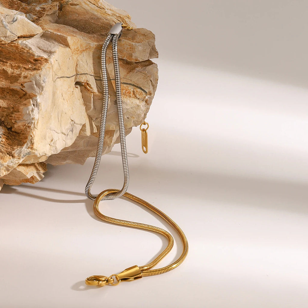 Dual Tone Chain Bracelet