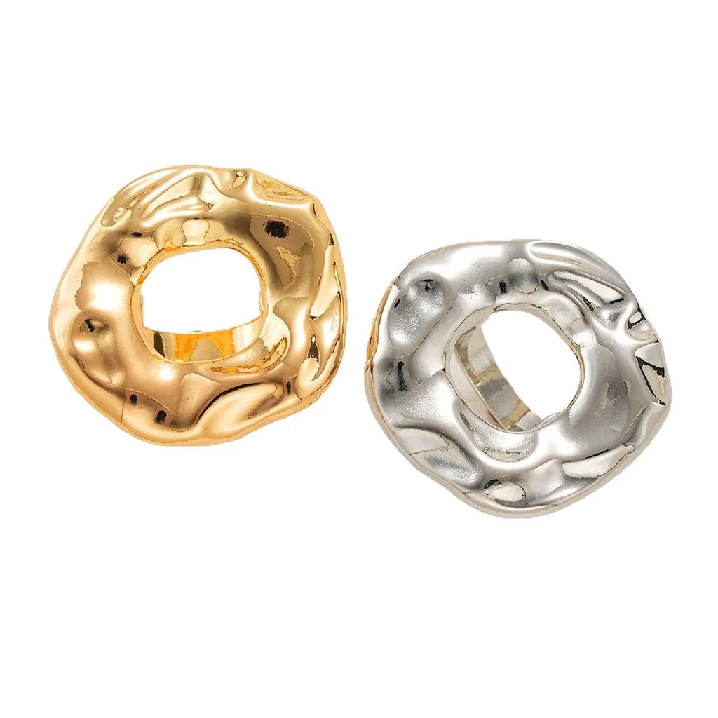 2 PCS Bold Abstract Circle Ring Set