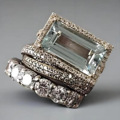 3 PCS Turqoise Stackable Ring