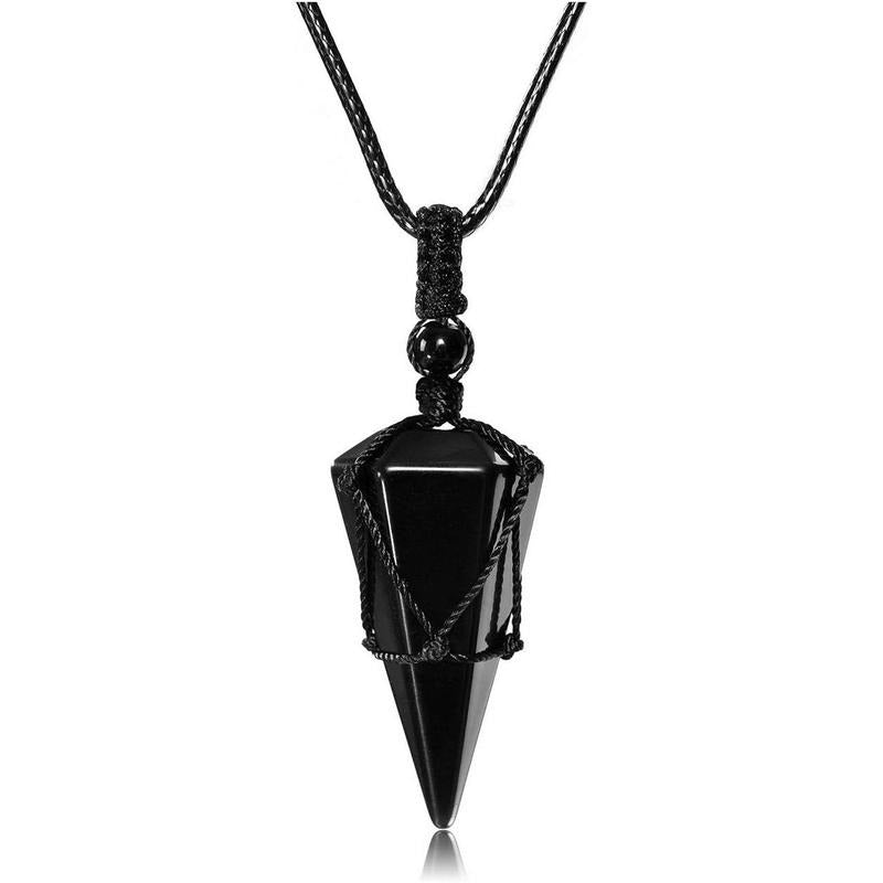 Obsidian Stone Necklace