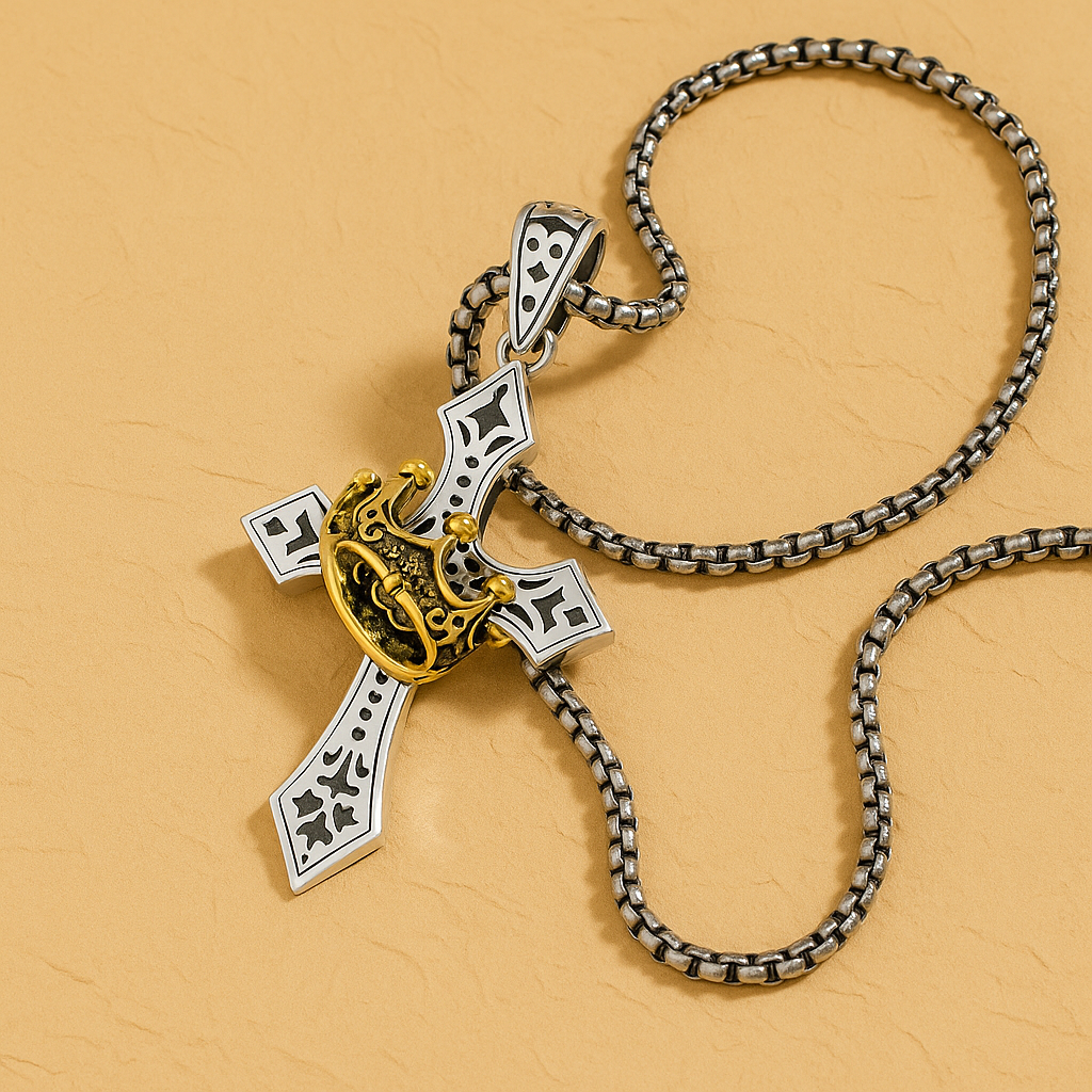 Crown Cross Necklace