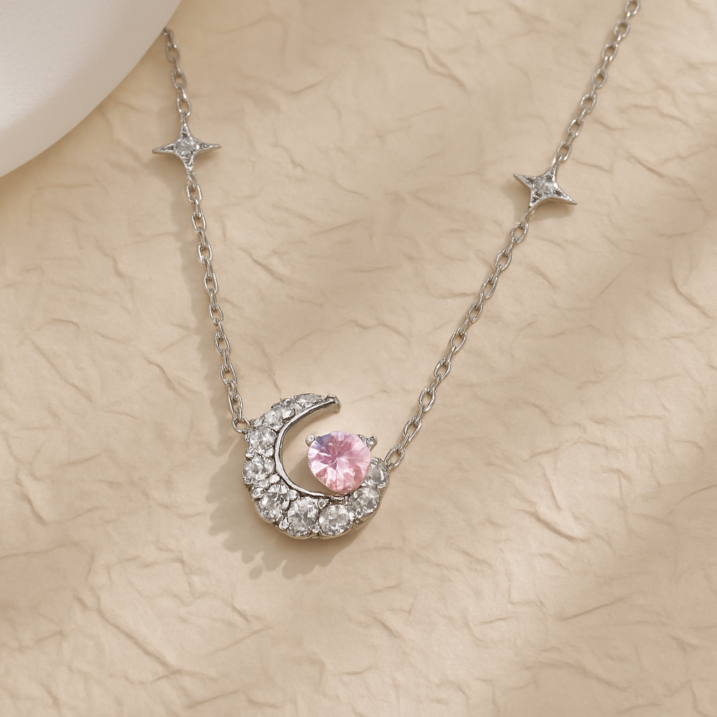Heart Moon Necklace