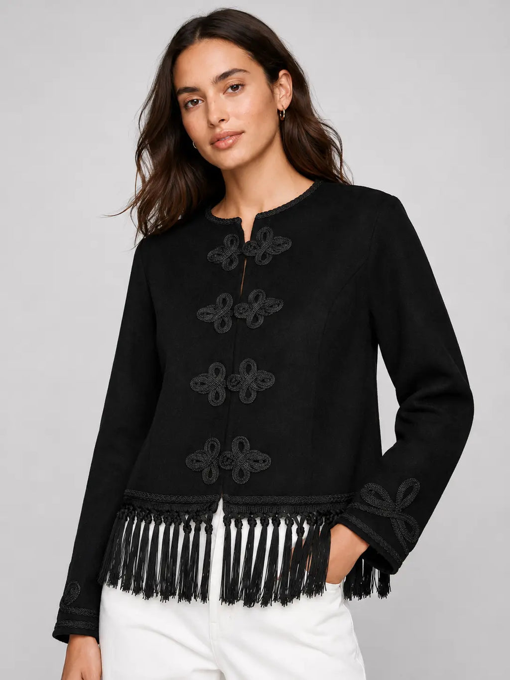 フリンジトリム ステートメントジャケット