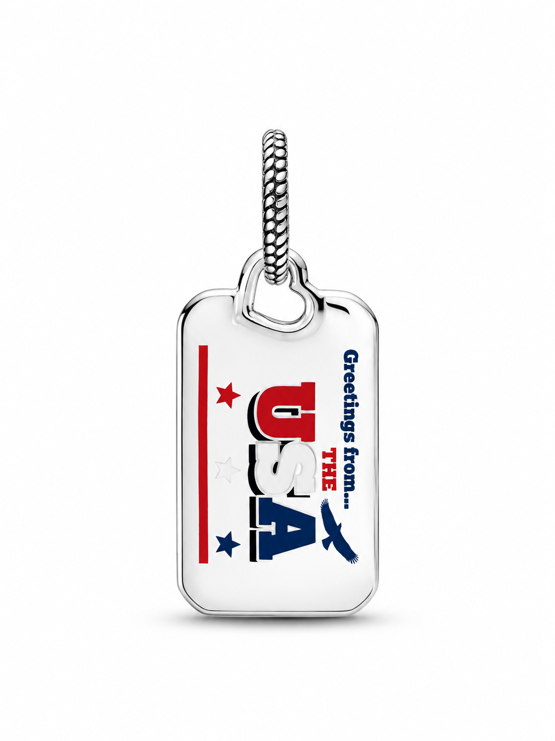 Greetings From The USA Tag Charm