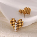 Beaded Heart Earrings
