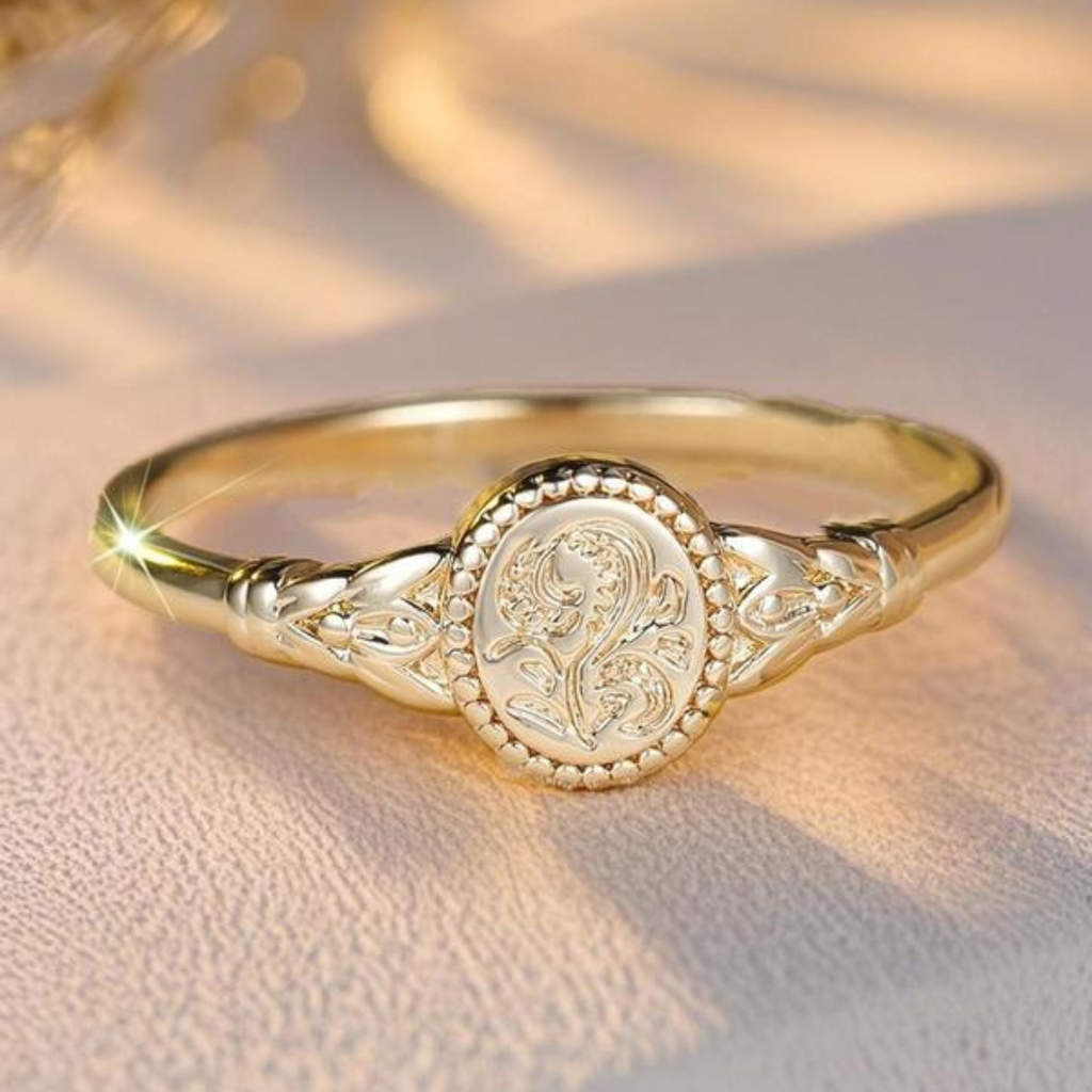 Inlaid Flower Ring