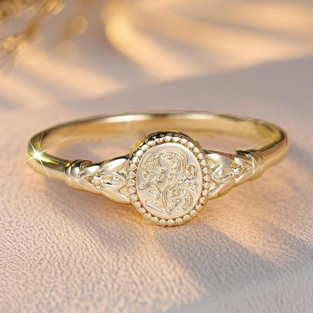 Inlaid Flower Ring