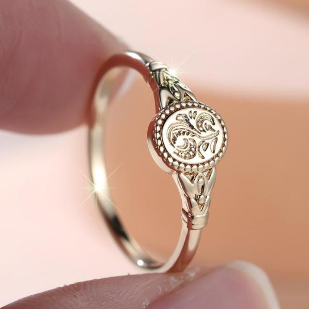 Inlaid Flower Ring