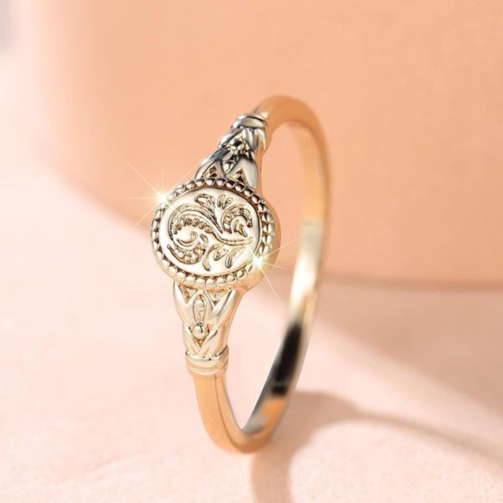 Inlaid Flower Ring