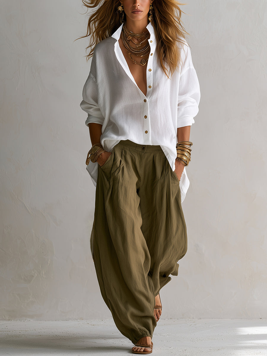 リラックス ランタンパンツセット