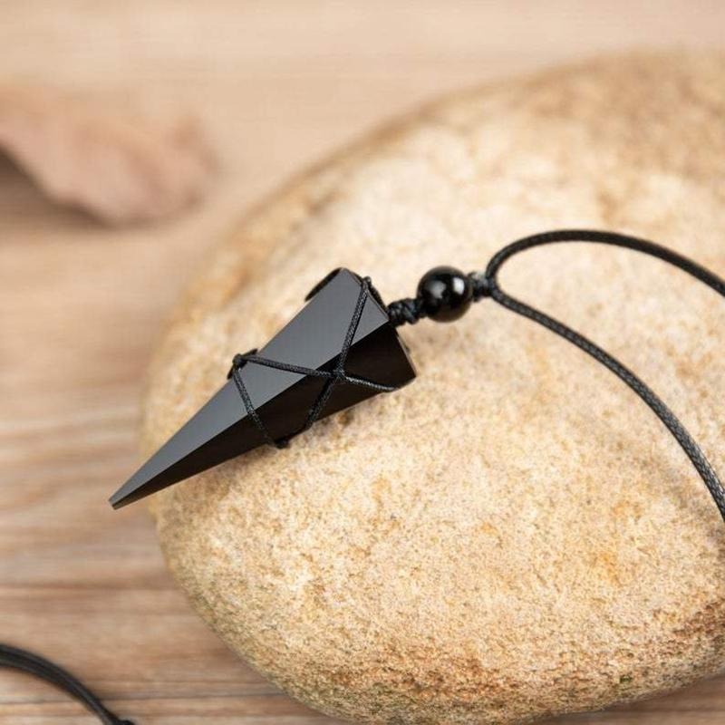 Obsidian Stone Necklace