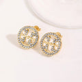 Rhinestone Hollow Stud Earrings