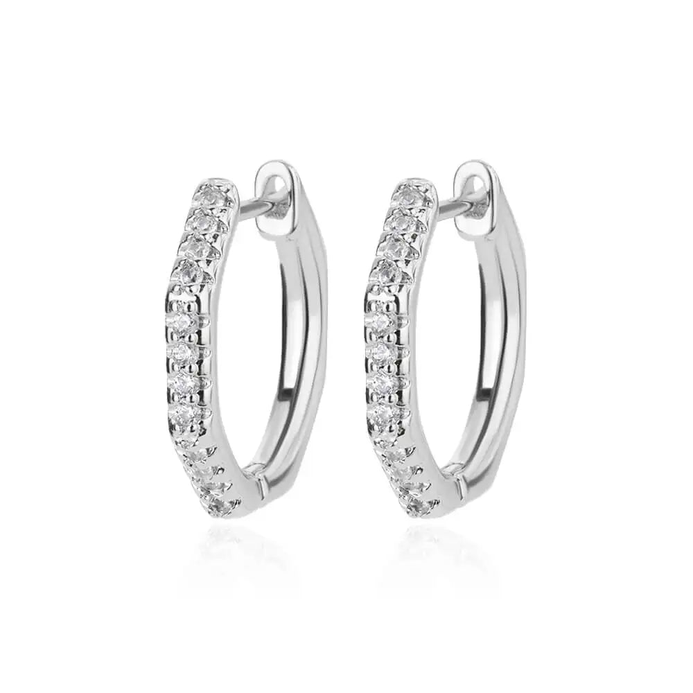Zirconia Polygon Earrings