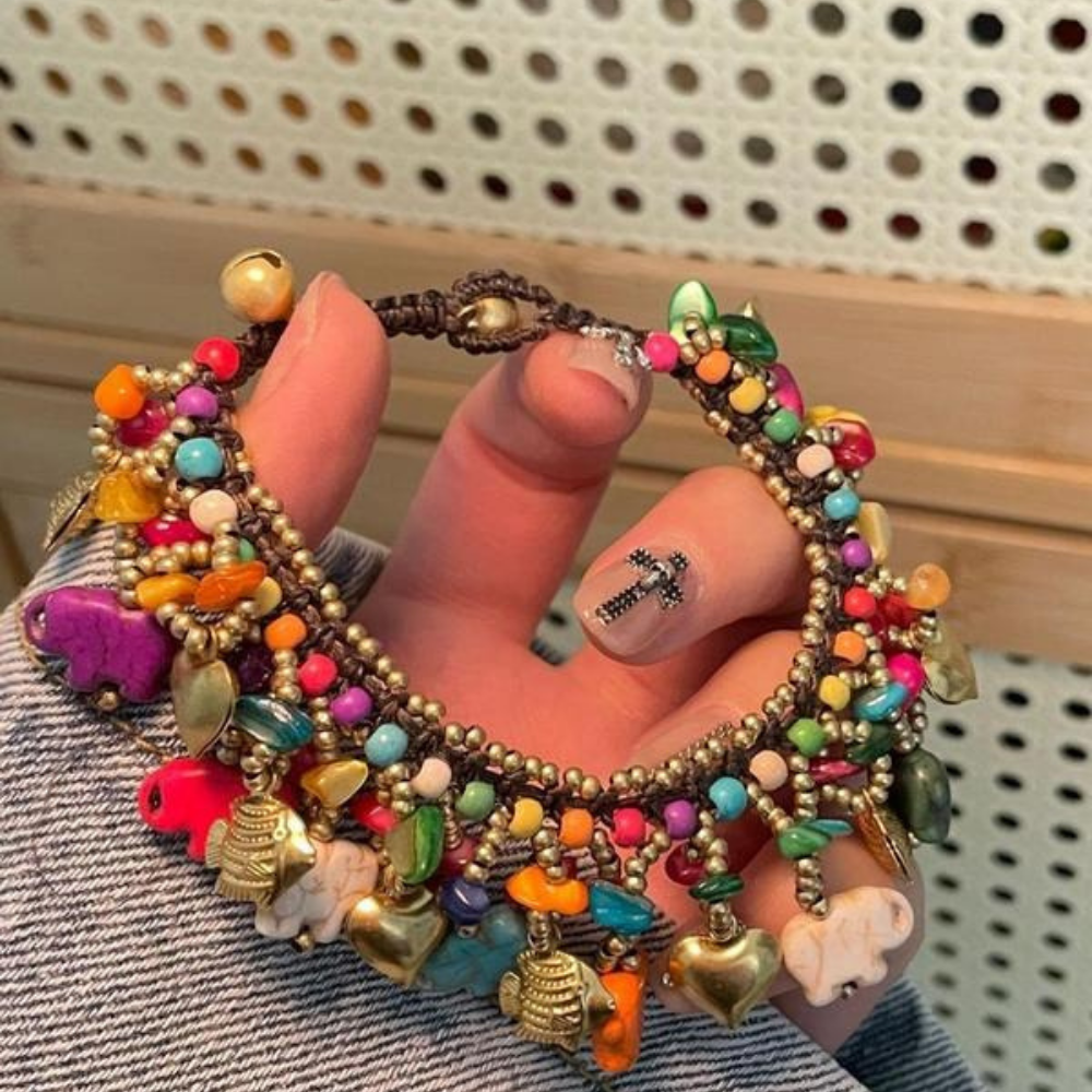 Boho Elephant Charm Bracelet