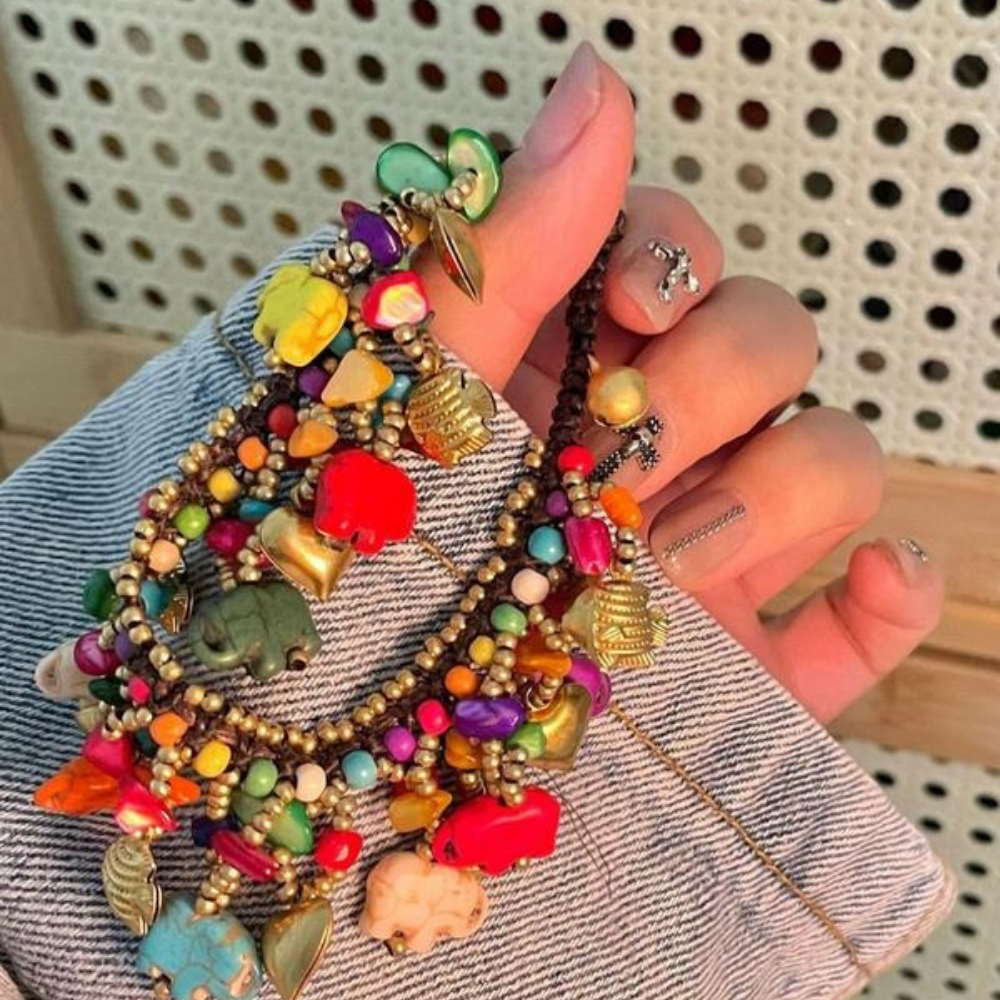 Boho Elephant Charm Bracelet
