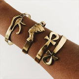 3 PCS Africa & Ankh Bracelet Set