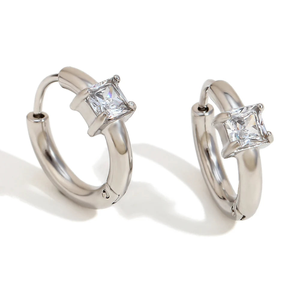 Rhinestone Hoop Earrings