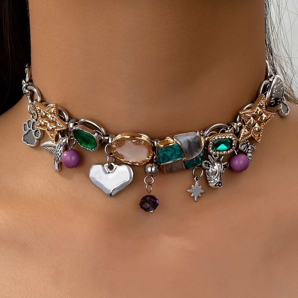 Vintage Charm Bull Head Necklace