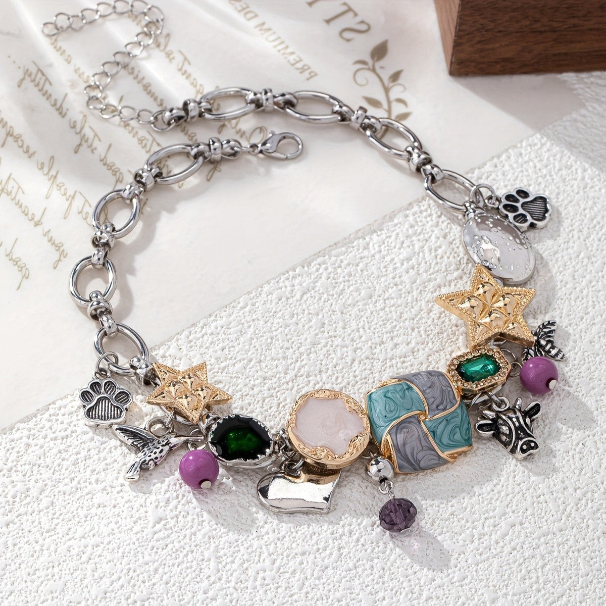 Vintage Charm Bull Head Necklace