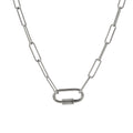 Geometric Paperclip Link Necklace