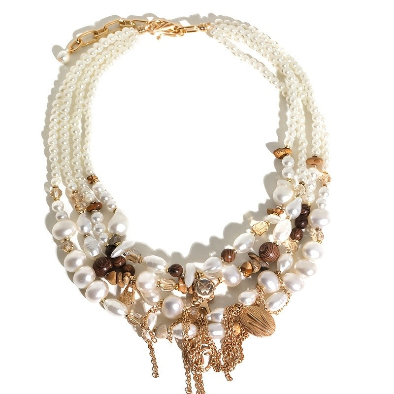 Vintage Multi-Layer Imitation Pearl Necklace