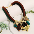 Vintage Hemp Rope Heart Pendant Necklace