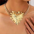 Vintage Fluid Heart Chain Necklace
