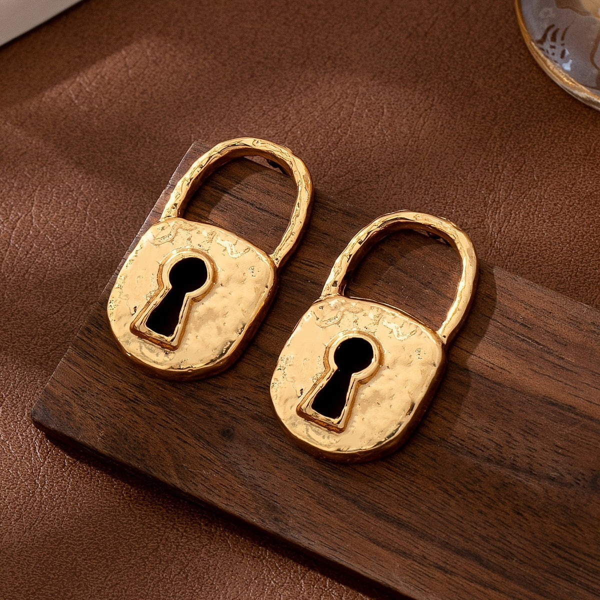 Vintage Keyhole Lock Earrings
