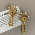 Vintage Eye Keyhole Earrings