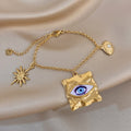 18k Eye Sun Charm Bracelet