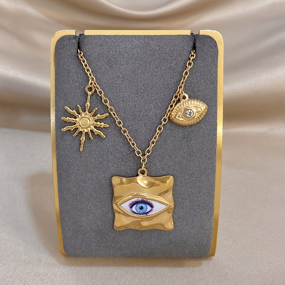18k Eye Sun Charm Bracelet