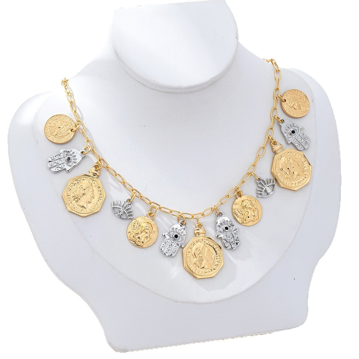 Vintage Coin Charm Necklace