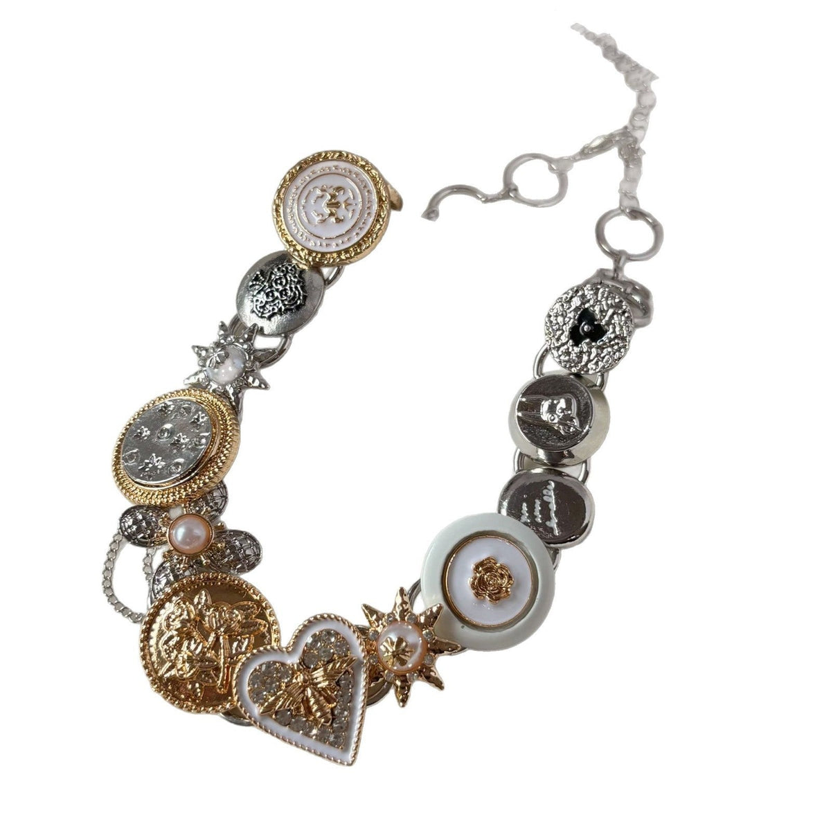 Vintage Mixed Medal Collar Necklace