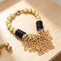 Vintage Beaded Tassel Necklace