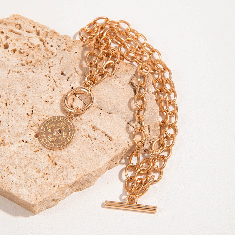 Vintage Chunky Chain Toggle Bracelet