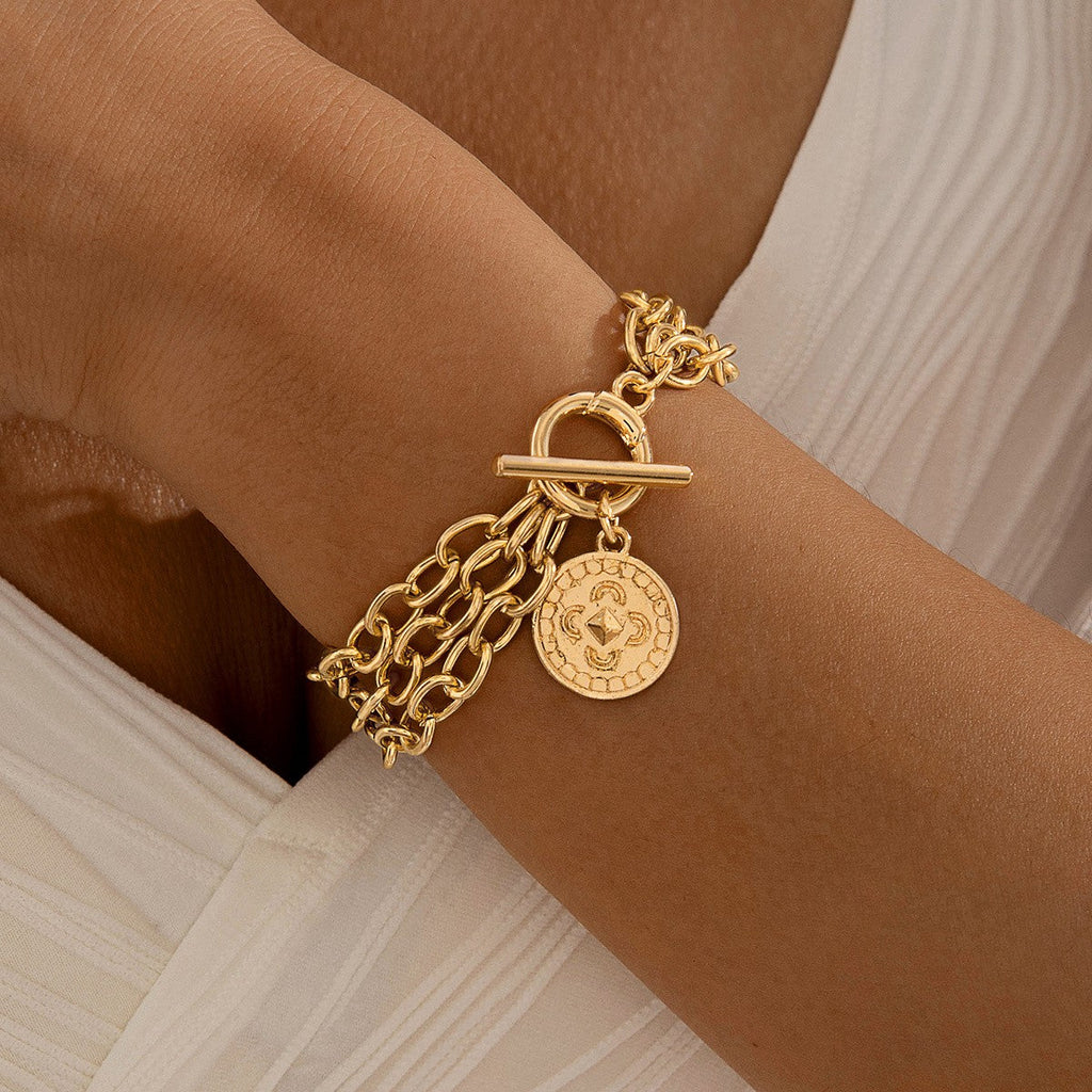 Vintage Chunky Chain Toggle Bracelet