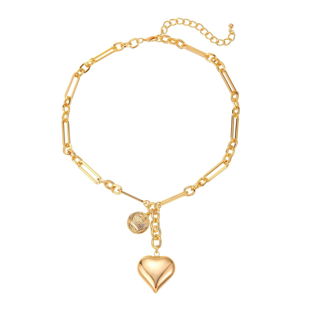 KC Crown Heart Chain Necklace