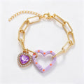18k Heart Spring Buckle Bracelet