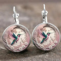 Silver Hummingbird Clip Earrings