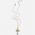 Layered Cross Stone Necklace