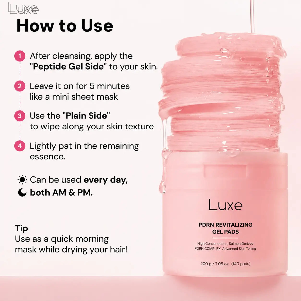 Luxe | PDRN Toner Pads